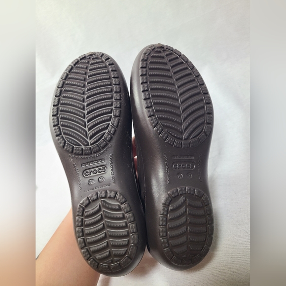 Crocs Women's Kadee Slingback Brown Flats Ballerina Slip on Shoes Sz 7 Womens - Picture 5 of 7